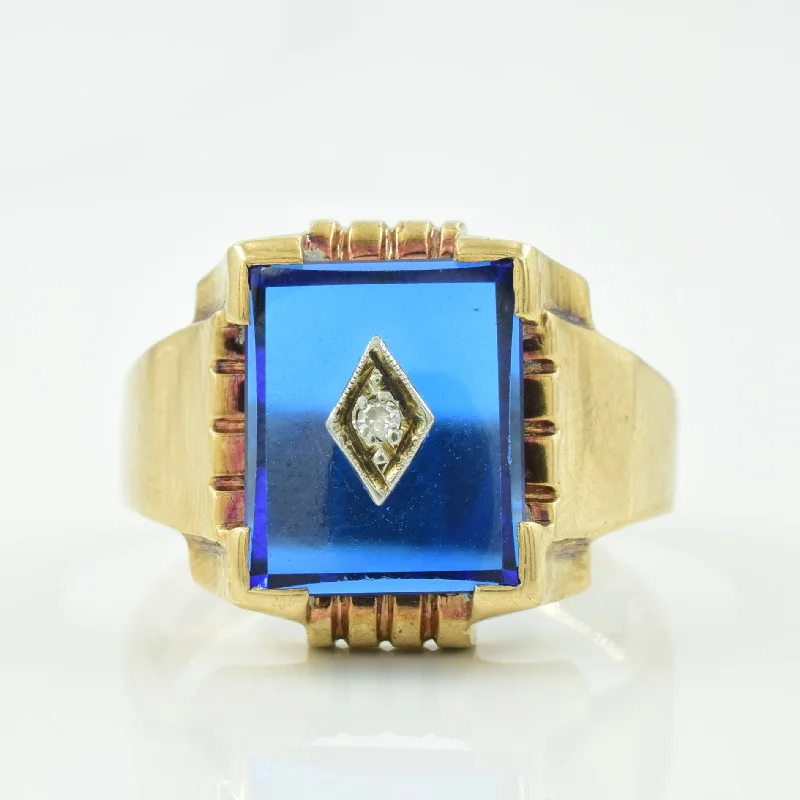 Shop Modern Jewelry Collections With Exclusive Discounts Synthetic Spinel & Diamond Ring | 5.00ct, 0.02ct | SZ 9.25 |