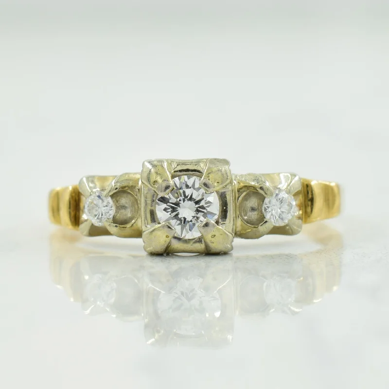 Your Dream Jewelry At Dream Prices Three Stone Diamond Ring | 0.19ctw | SZ 5.5 |
