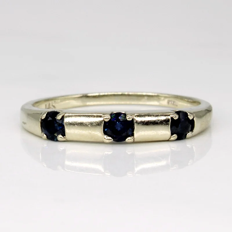 Affordable Luxury Jewelry – Style At A Great Price Three Stone Sapphire Ring | 0.36ctw | SZ 7.5 |