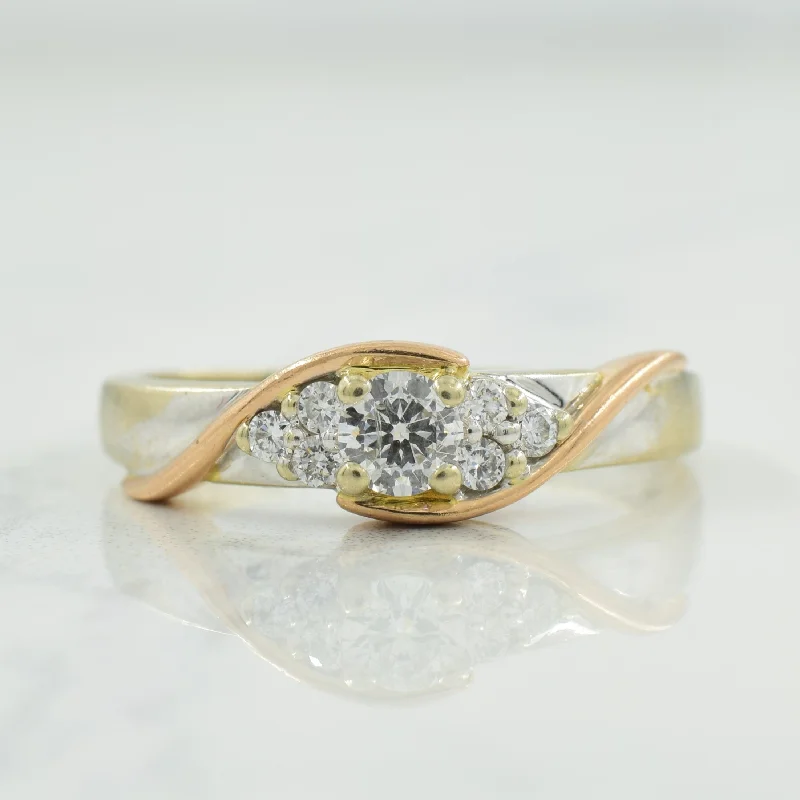 Exclusive Jewelry Markdowns – Limited-Time Offer Two Tone Gold Diamond Ring | 0.36ctw | SZ 9 |