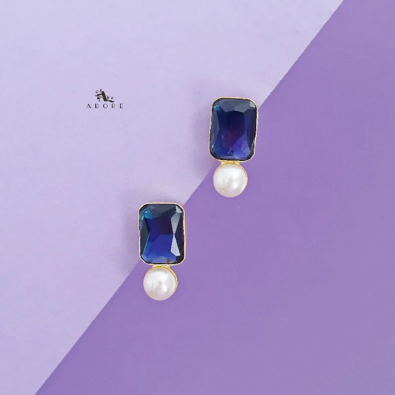 Get Ready To Sparkle – Special Jewelry Discounts Laney Golden Glossy Stone Rectangle Pearl Earring