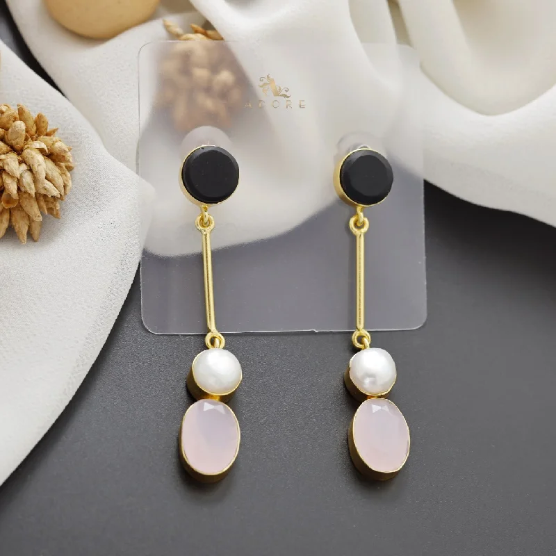 Black Tourmaline + Baby Pink