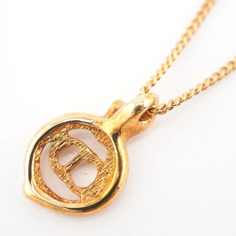 Premium Diamond Jewelry At Once-In-A-Lifetime Discounts CHRISTIAN DIOR/ CD Logo Necklace Gold Women's