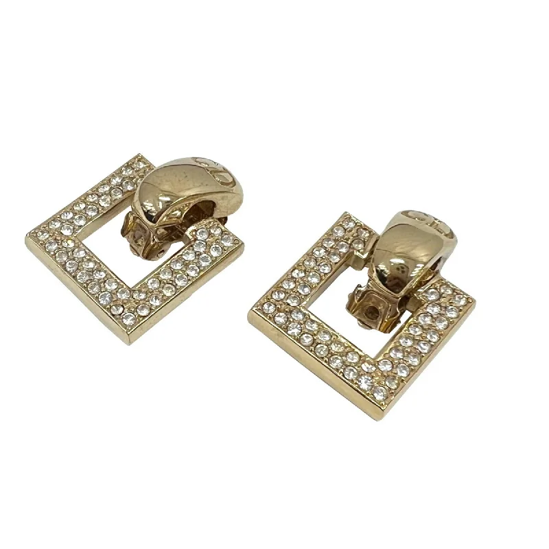 Bestselling Jewelry Now On Sale – Elevate Your Look CHRISTIAN DIOR Earrings Change Charm Set GP Rhinestone Ladies