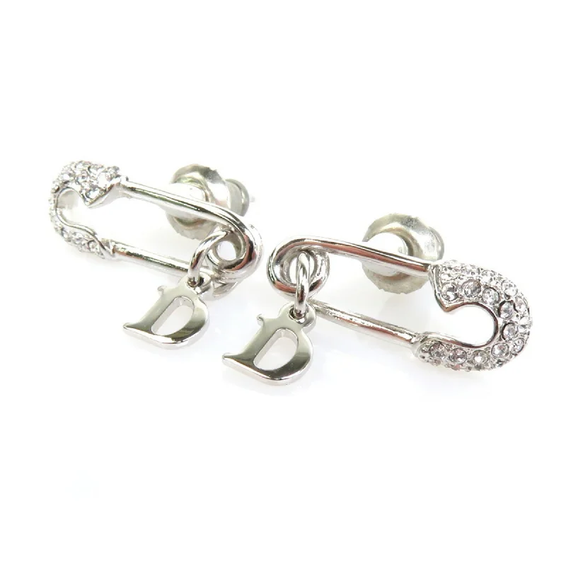 Affordable Glamour – Premium Jewelry At Special Prices CHRISTIAN DIOR Earrings Metal/Rhinestone Silver Women's