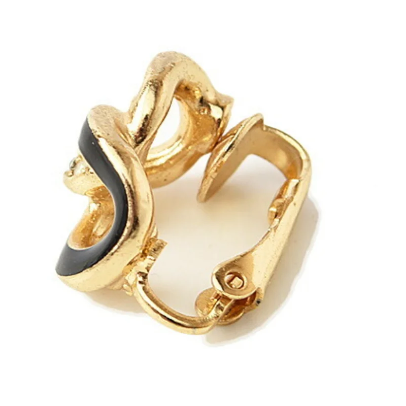 Exclusive Jewelry Sale – Sparkle For Less Christian Dior Earrings Rhinestone Black / Gold