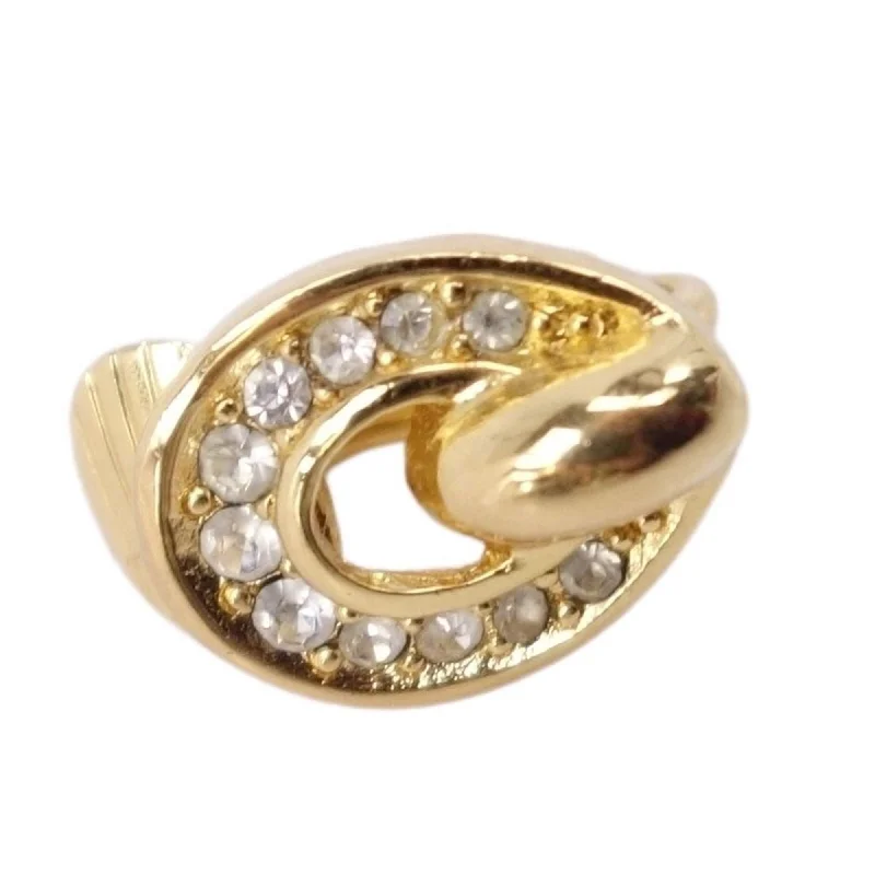 Luxury Jewelry At Unbeatable Discounts Christian Dior Earrings Rhinestone Women's Gold