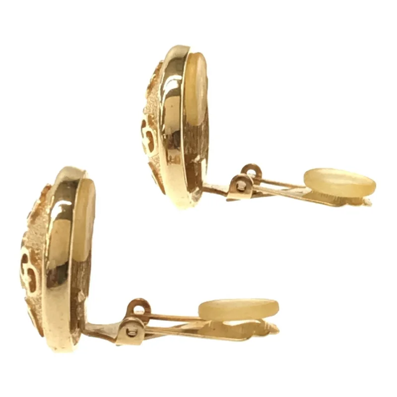 Discounted Jewelry For A Glamorous Look CHRISTIAN DIOR round type earrings accessories brand accessory Lady's gold VINTAGE vintage OLD old