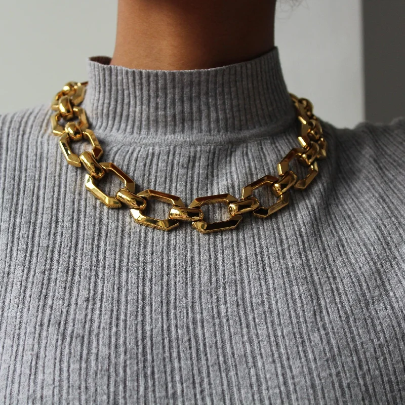 Personalized Jewelry Sale – Unique Gifts At Low Prices CHRISTIAN DIOR Vintage Gold Plated Collar Necklace 1980s