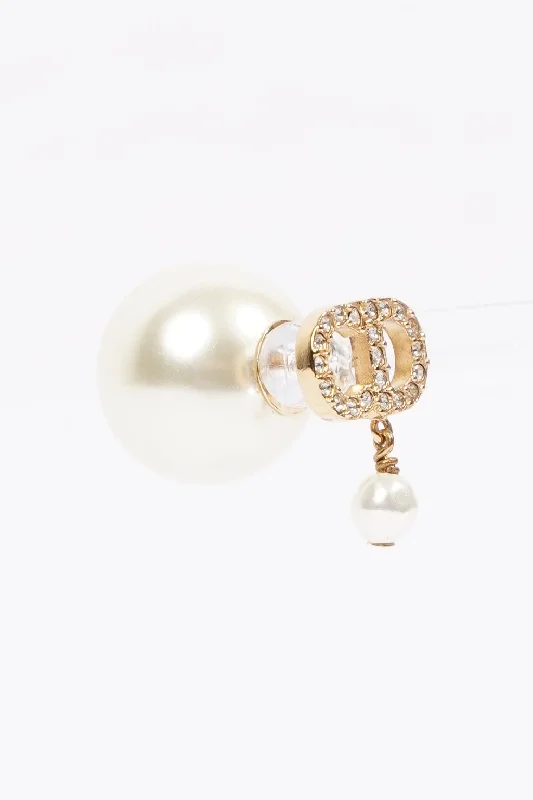 Limited-Stock Jewelry Sale – Once It's Gone, It's Gone Christian Dior Womens Dior Tribales Earrings Faux Pearls / Gold Finish