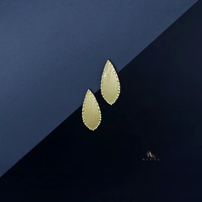 Celebrate With Sparkle – Jewelry Sale Now Live Clarissa Golden Textured Leaf Earring