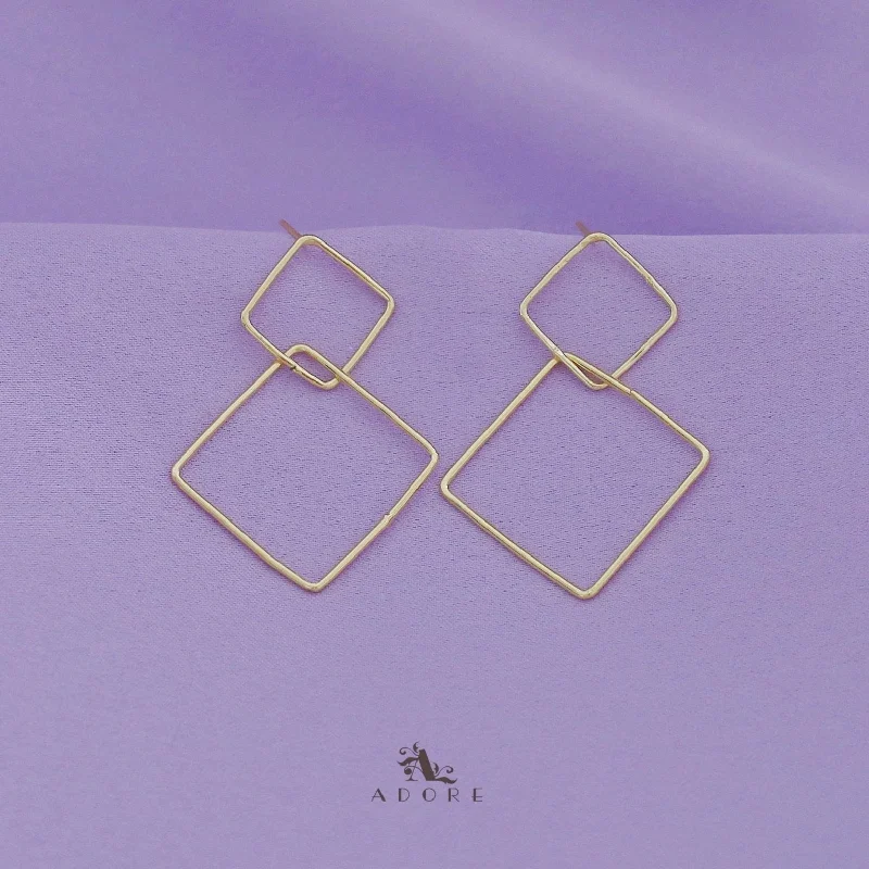 Don't Miss Out On Bestselling Jewelry At Special Prices Golden Loop Dual Square Earring