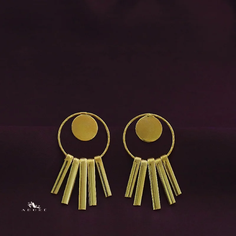 Personalized Jewelry Sale – Unique Gifts At Low Prices Golden Circle Flat Tassel Earring
