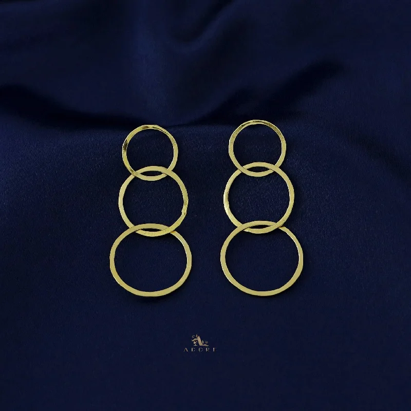 Golden Circle Triplets Earring