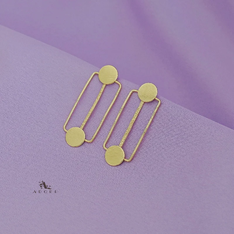 Unmissable Deals On Handmade Jewelry Collections Golden Dual Circle Textured Line Earring