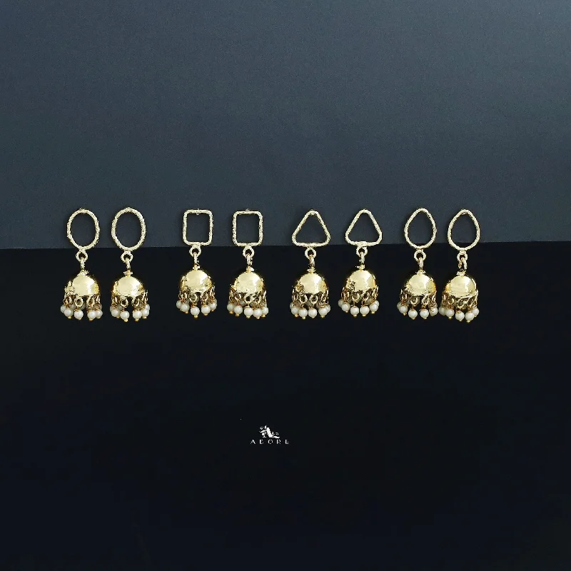 Accessorize For Less – Luxury Jewelry At Affordable Prices Golden Multi Shape Pearl Jhumka