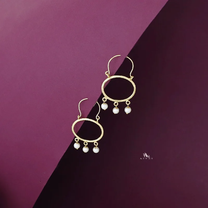 Dazzle In Elegance With Our Biggest Jewelry Sale Diya Golden Tri Pearl Hoop