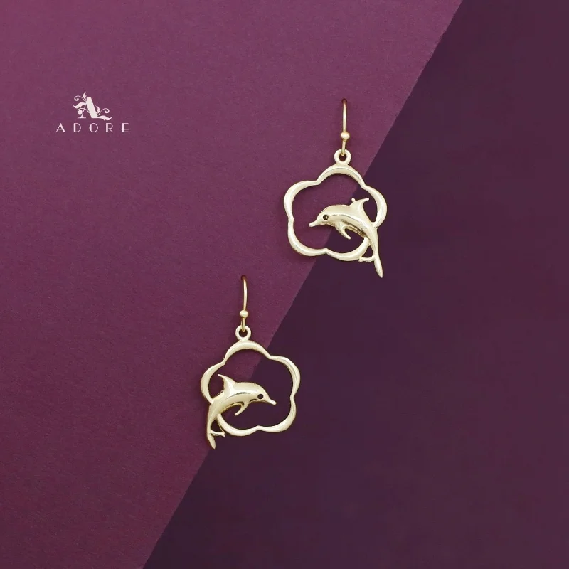 Affordable Elegance – Special Jewelry Sale Now Live Golden Floral Dolphin Drop