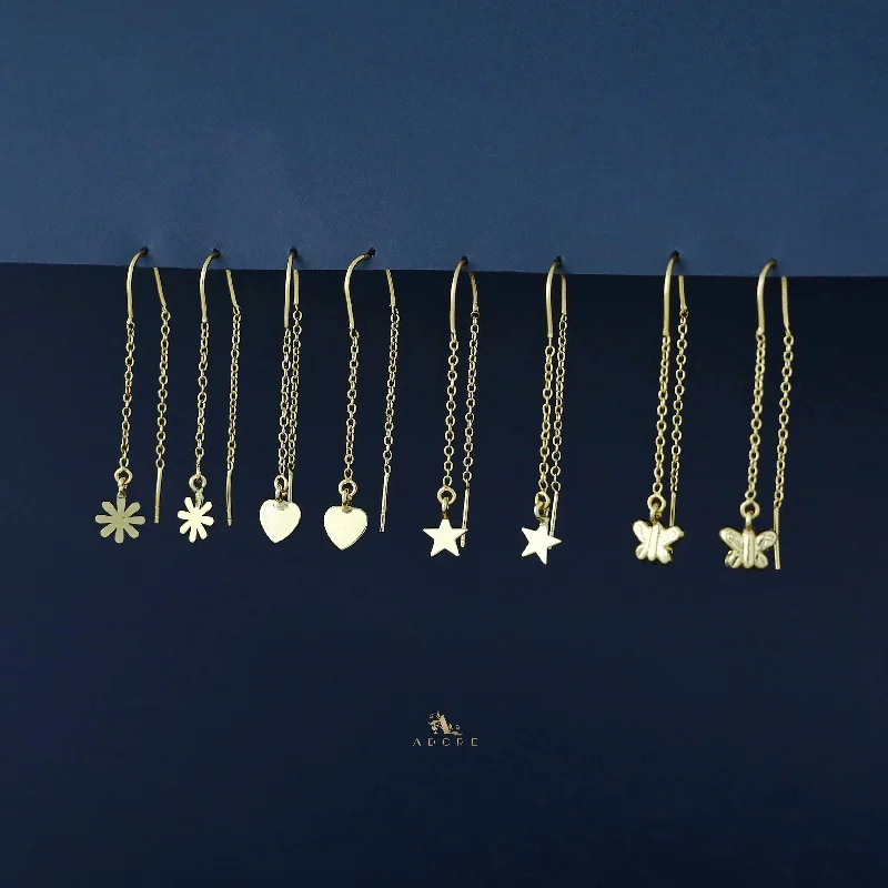 Exclusive Savings On Timeless Jewelry Pieces Golden Multi Shape Needle And Thread Earring