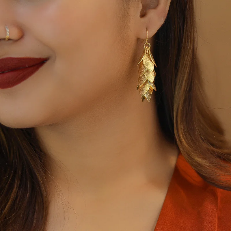 Exclusive Gemstone Jewelry At Special Prices Golden Leafy Bunch Drop