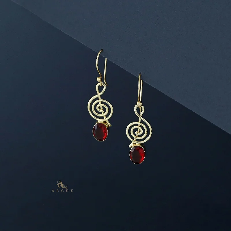 Timeless Elegance At Unbelievable Discounts Reyna Golden Spiral Glossy Stone Drop