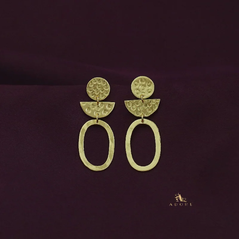 Sparkle For Less – Shop Our Limited-Time Jewelry Deals Golden Textured Multishape Earring