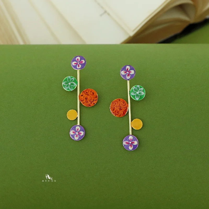 Fine Jewelry, Limited-Time Offers Available Hand Painted Circle Stick Earring