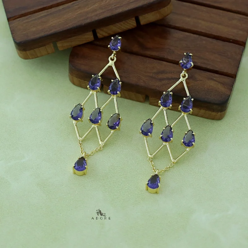 Unique Jewelry For Less – Shop The Sale Now Lena Golden Drop Glossy Stone Earring