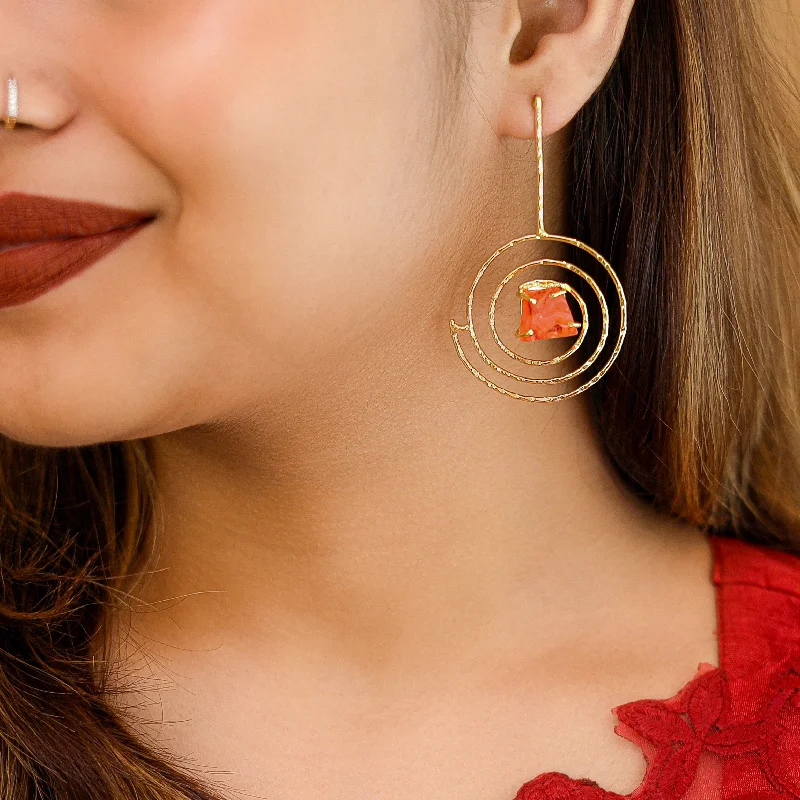 Bold And Beautiful Jewelry Now At Irresistible Prices Lettie Spiral Raw Stone Earring