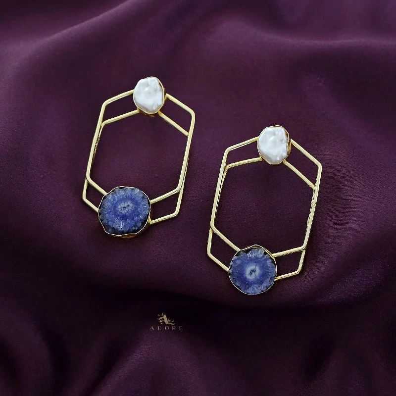 Exclusive Jewelry Sale Event – Shop Now Mellanie Golden Baroque + Solar Agate Earring