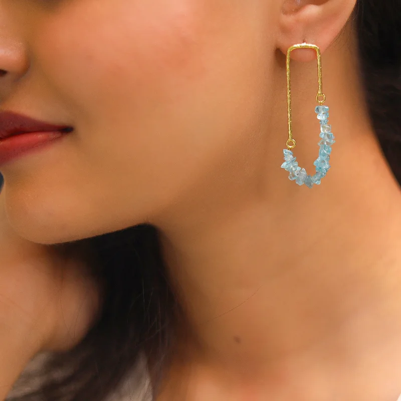 High-End Jewelry, Now More Affordable Than Ever Tamsin Golden Textured Raw Stone Earring