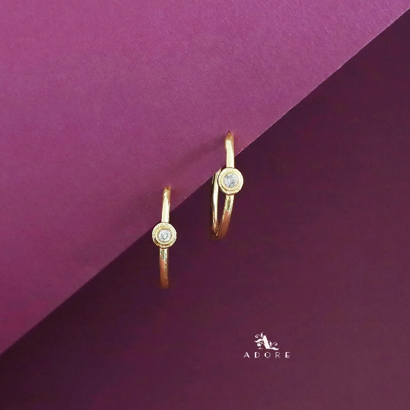 Glamorous Jewelry, Glamorous Deals – Shop Now Yaretzi Golden Glossy Stone Hoop