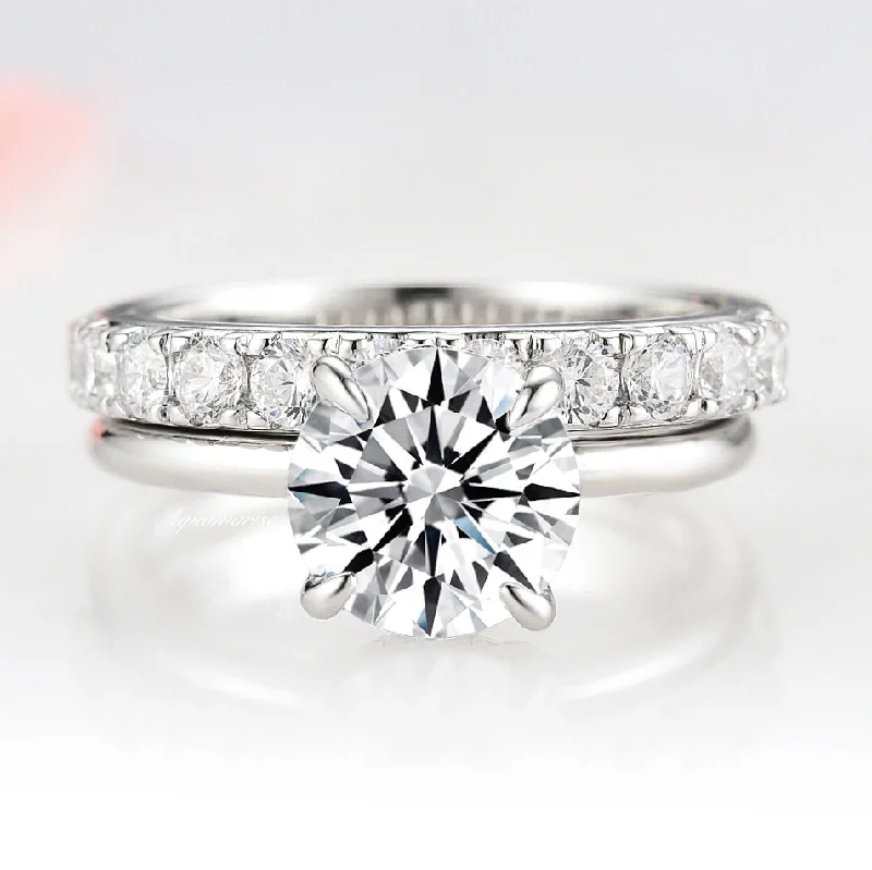 Shop Fine Jewelry With Amazing Deals 1.5CT Round Cut Moissanite Engagement Ring- 14K White Gold
