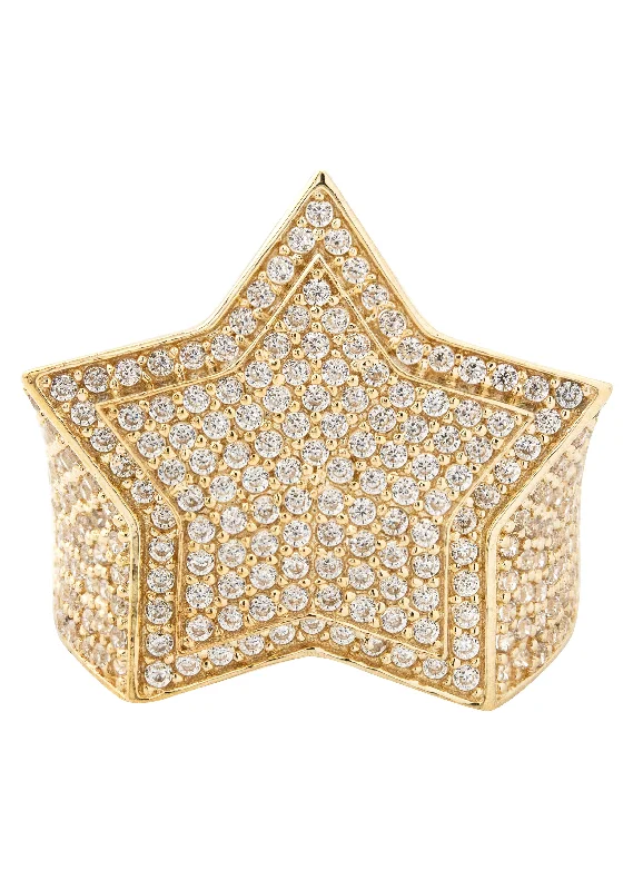 Best Jewelry Deals – Shop Premium Pieces At Great Prices 10K Gold Cz Star Ring For Men | 8.4 Grams