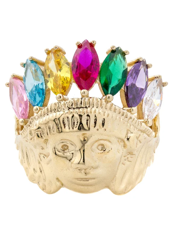 Personalized Jewelry Sale – Meaningful Gifts At Great Prices 10K Gold Indian Chief Ring For Men | 7.7 Grams