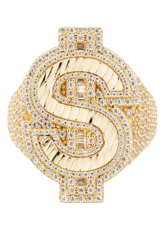 Flash Sale On Stunning Jewelry – Don't Miss Out 10K Gold Money Sign Pinky Ring For Men | 11 Grams