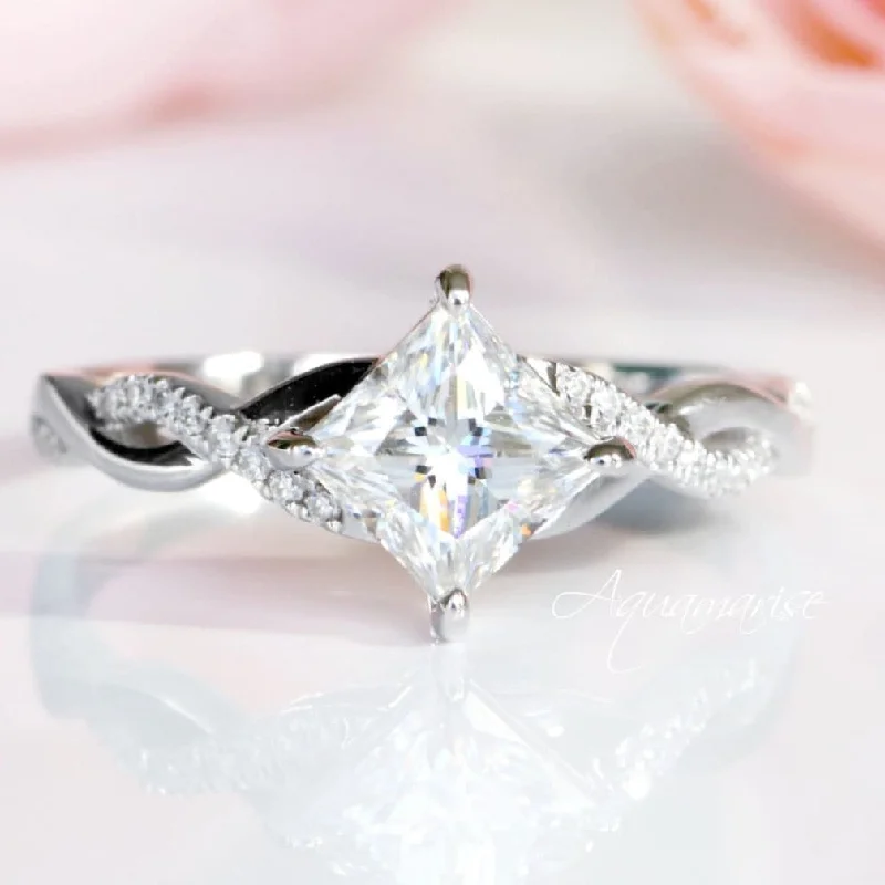 Sophia Engagement Ring- 10K/ 14K/ 18k White Gold