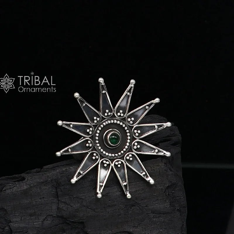 Special Jewelry Deals – Upgrade Your Collection 925 Sterling silver Indian Cultural handmade silver vintage unique design adjustable ring tribal ethnic belly dance jewelry sr401