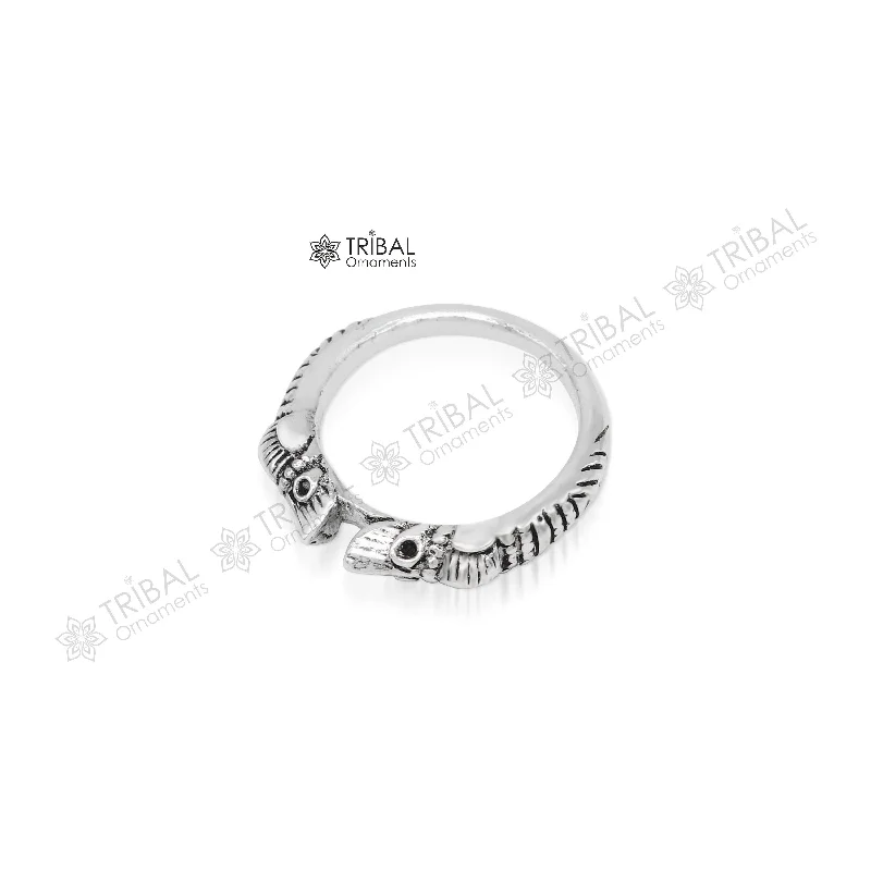 Flash Deals On Fine Jewelry – Shop Before It's Gone 925 sterling silver solid handcrafted crocodile design thumb ring band, thumb ring jewelry ring704