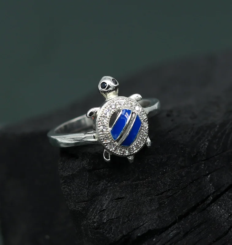 Limited-Time Jewelry Sale – Elegant Styles At Less Pure 925 Sterling silver new fancy stylish tortoise ring, blessing ring(kachhua ring) amazing AD stone unisex gifting ring wsr06