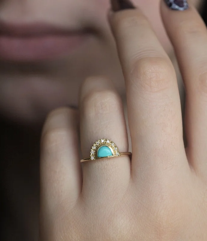 Vita Half Moon Turquoise Ring