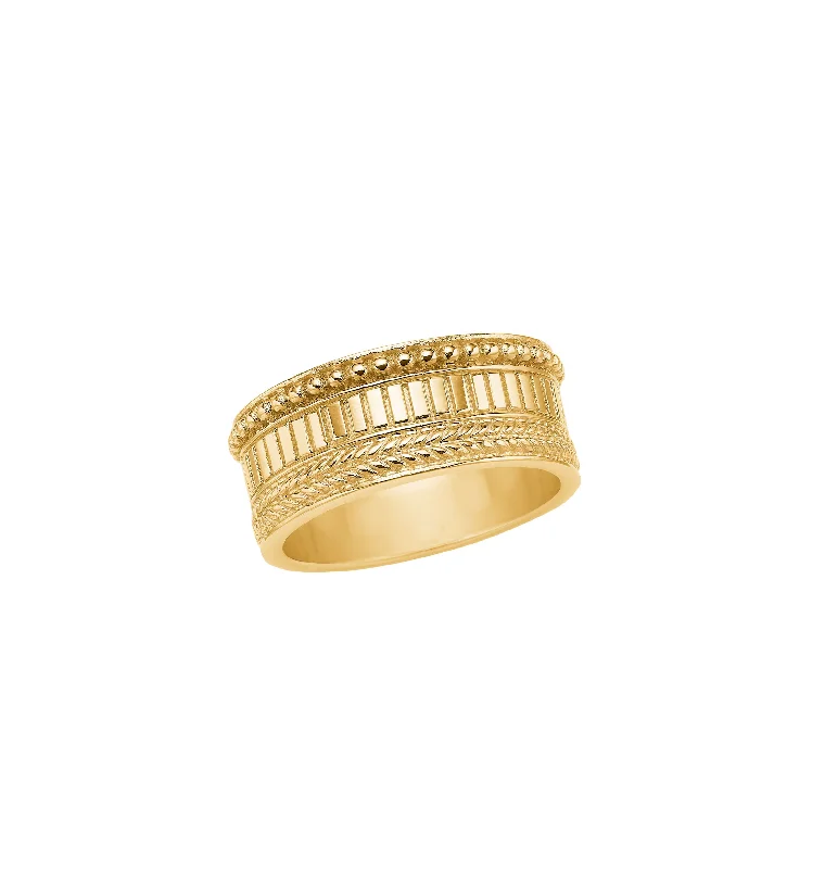 Handcrafted Jewelry Sale – Unique Designs At Low Prices 18K Gold Plated Ring w. Mix of details