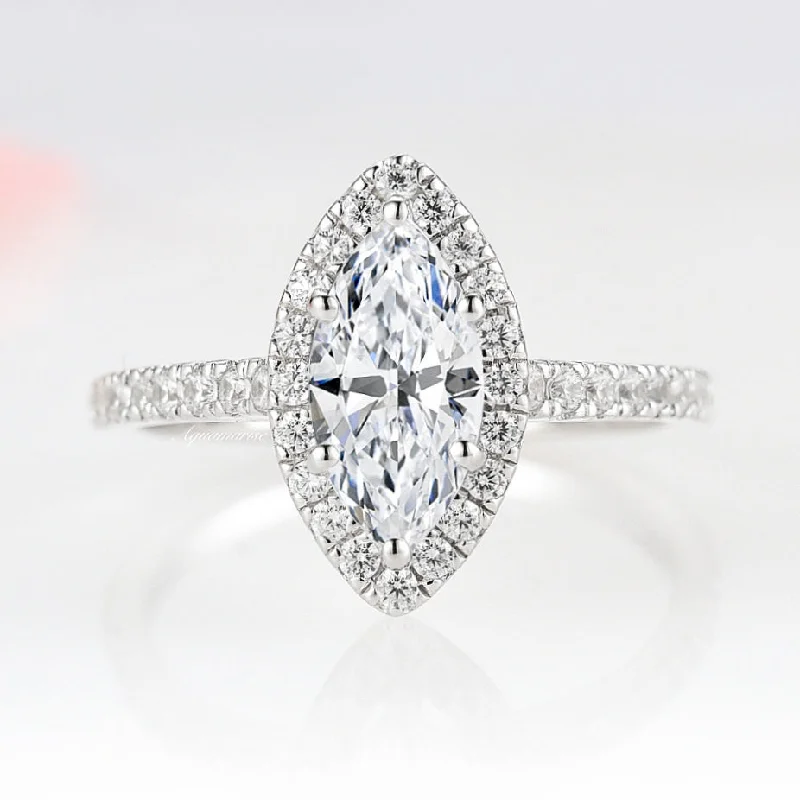 Save On Luxury Jewelry Pieces – Limited-Time Offers Valeria Marquise Engagement Ring- 14K White Gold