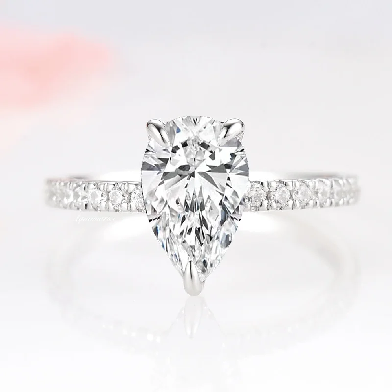 Make Your Outfit Shine With Discounted Jewelry Lumiere Moissanite or Diamond Engagement Ring- 14K White Gold