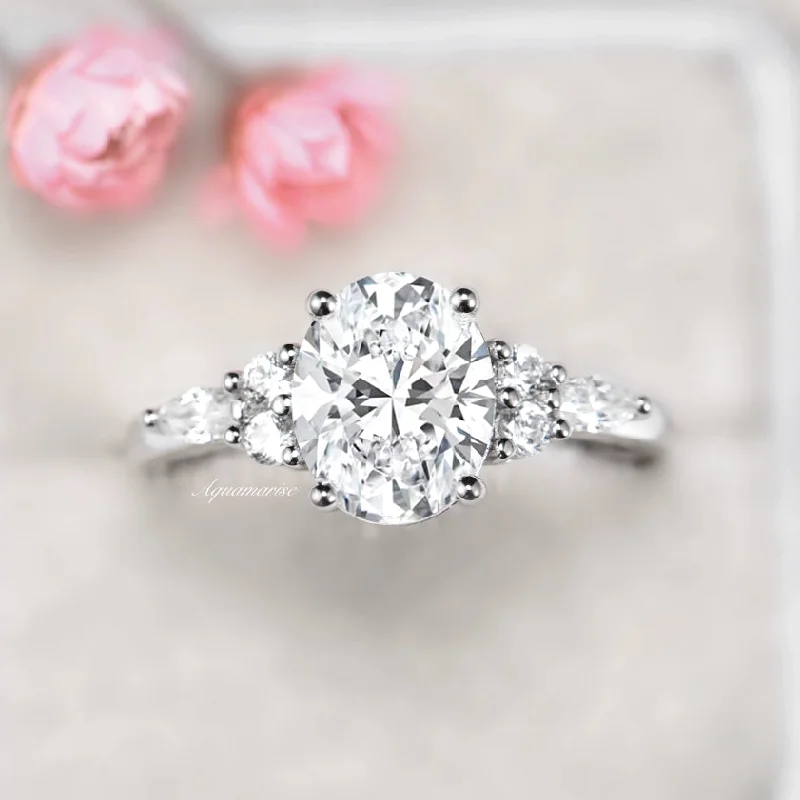 Best Jewelry Sale – Shop Exclusive Designs Now Evelyn Moissanite Engagement Ring- 14K White Gold