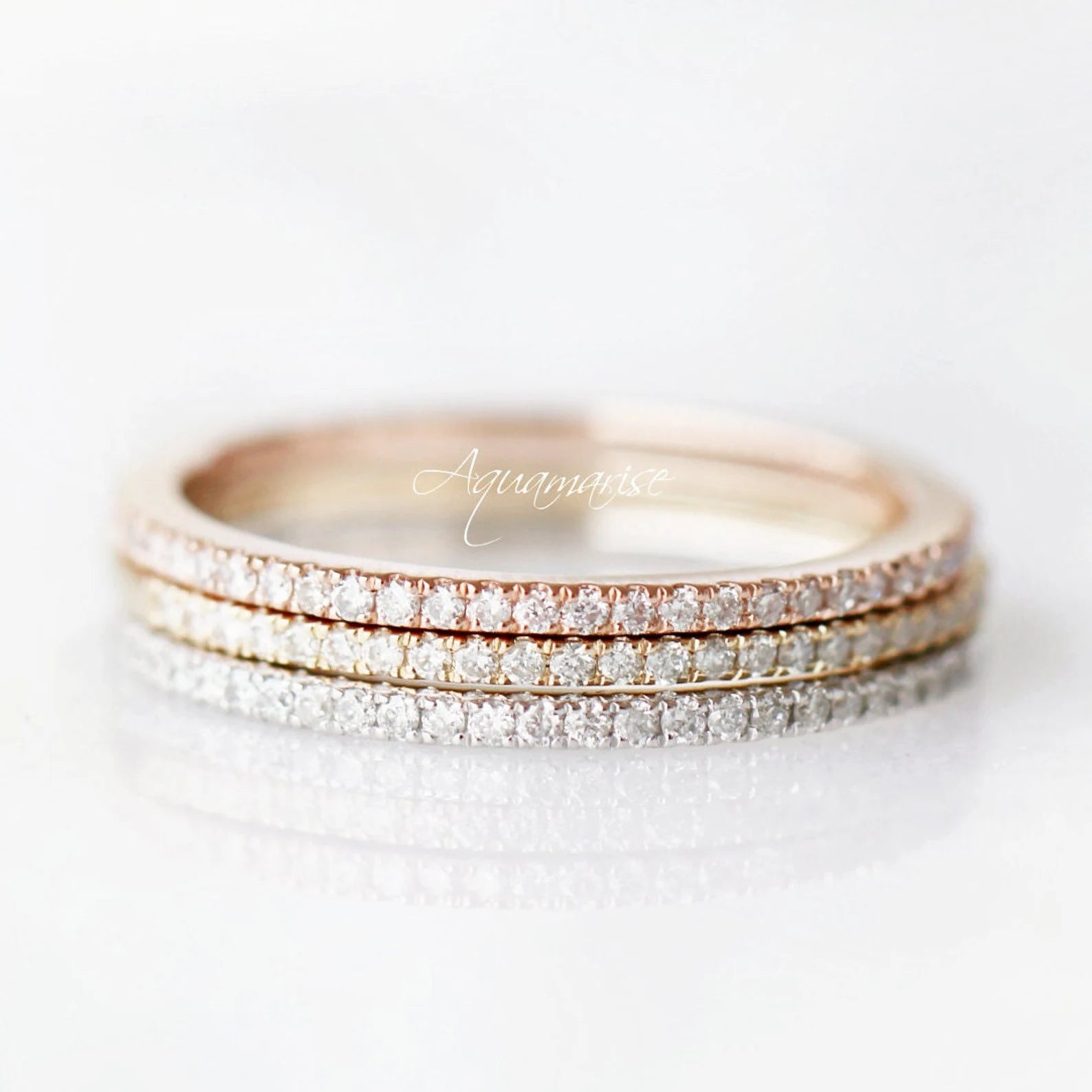 Limited-Stock Jewelry Sale – Once It's Gone, It's Gone Petite Half Eternity Diamond Wedding Band- 10K/ 14K/ 18K Solid Yellow Gold