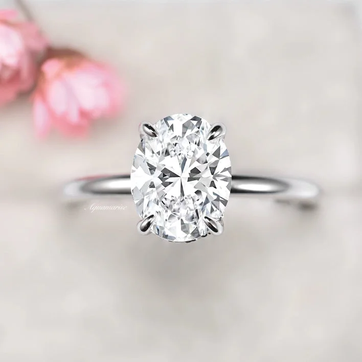 Bestselling Jewelry At Special Promotional Rates Moissanite Engagement Ring- 14K White Gold (Hidden Accents)