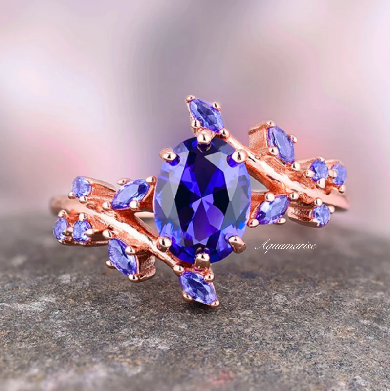 Best Jewelry Sale Prices – Limited-Time Offer Cornflower Sapphire Leaf Ring- 14K Solid Rose Gold Best Jewelry Sale Prices – Limited-Time Offer Cornflower Sapphire Leaf Ring- 14K Solid Rose Gold