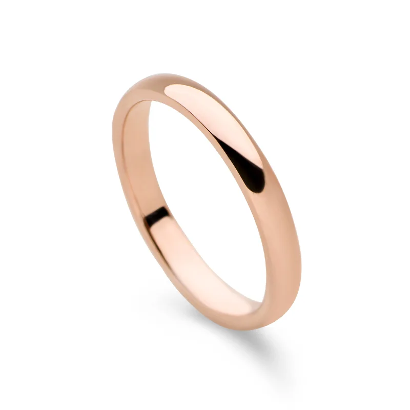 Don't Miss Out On Bestselling Jewelry At Special Prices D Shaped Rose Gold Plated Ring (3mm)