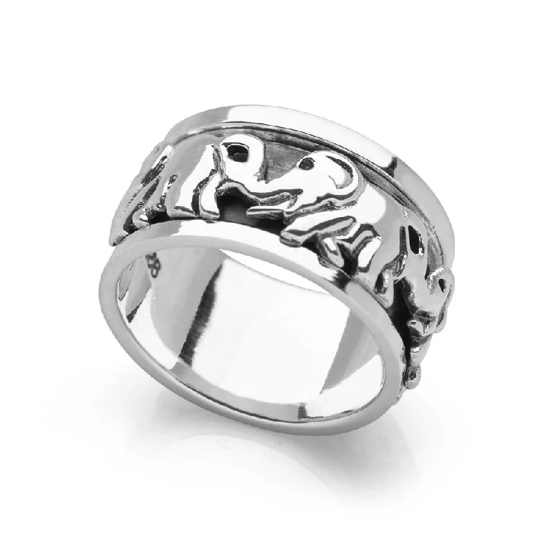 Elegant Designs, Unbeatable Discounts – Shop Jewelry Now Elephant Spin Ring